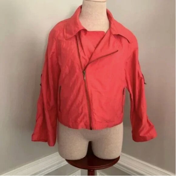 CAbi Women's Scooter Jacket Asymmetrical Zip Up Moto Size Medium - Picture 4 of 10